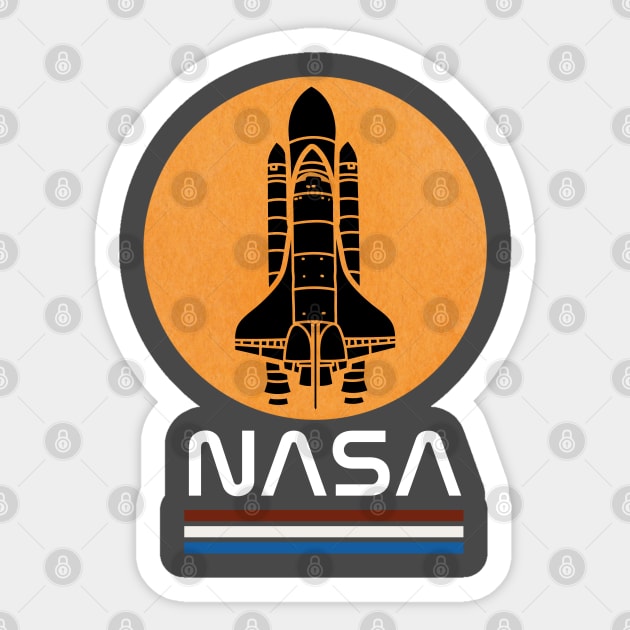 NASA RETRO VINTAGE SPACE SHUTTLE LAUNCH Sticker by Teessential